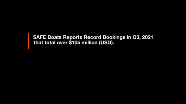 SAFE Boats Reports Record Bookings in Q3, 2021.